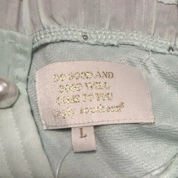 NWT Simply Southern Quilted Pearl Ruffle Dress - Mint Green Size Large - Picture 3 of 5